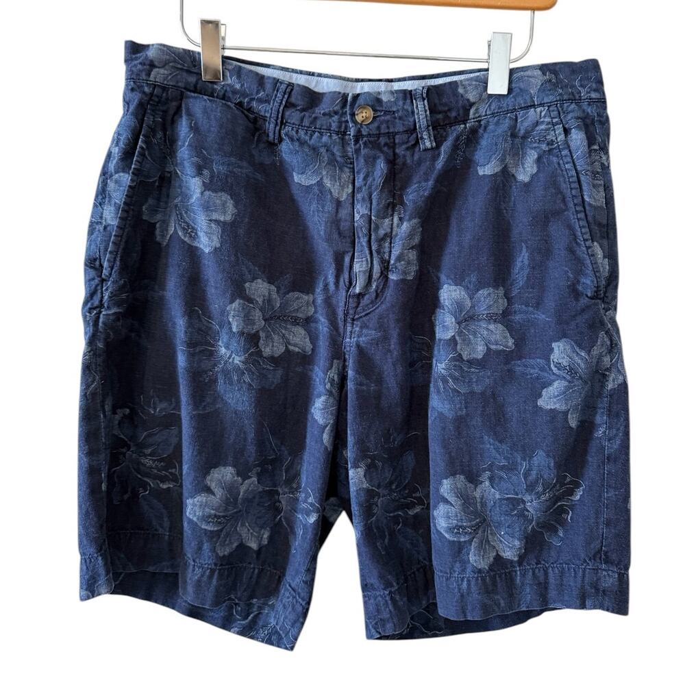 Polo Ralph Lauren Hibiscus Floral Print Shorts Ink Blue 32